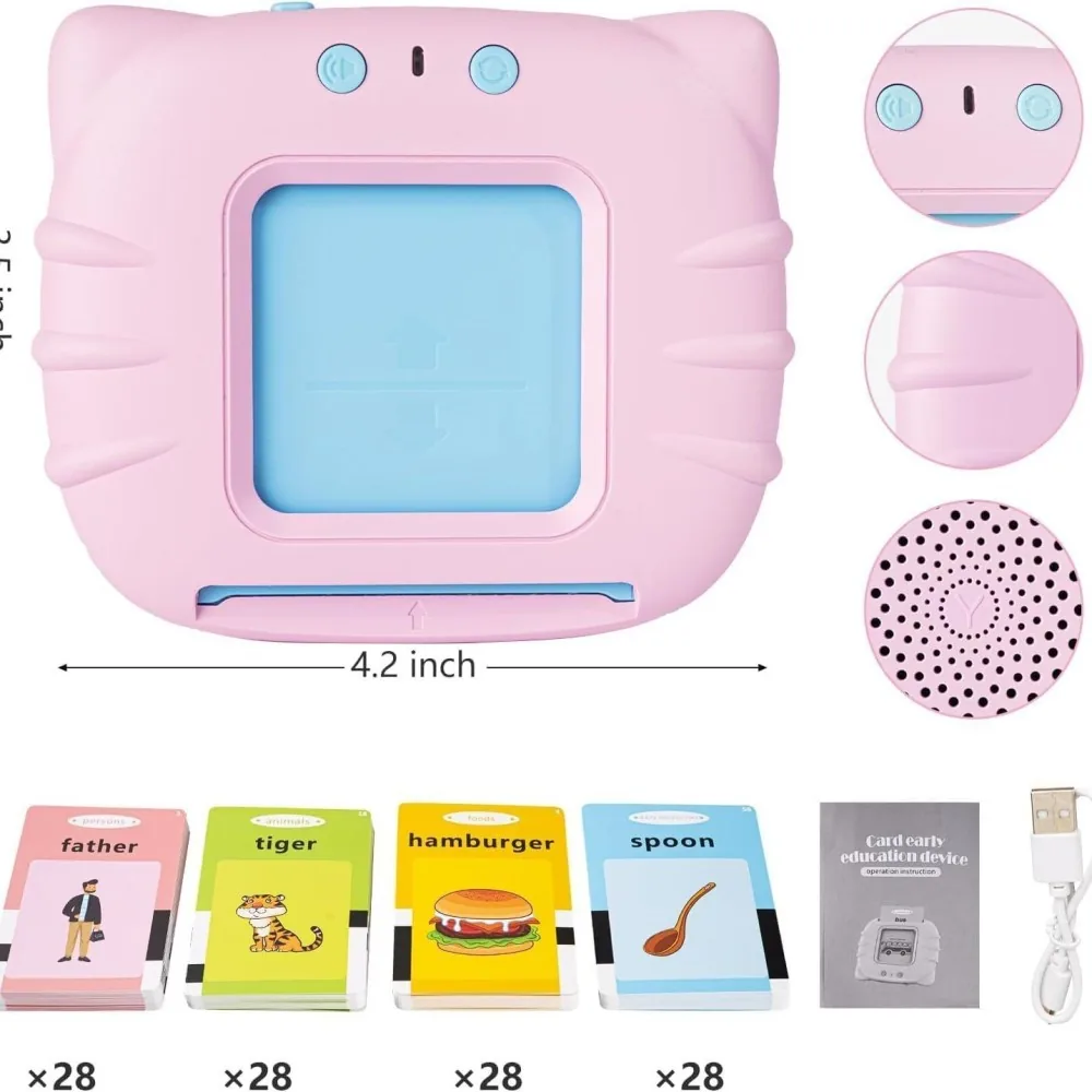 Russian + English Version Card-Based Early Learning Machine, Children's Educational and Enrichment E view 2