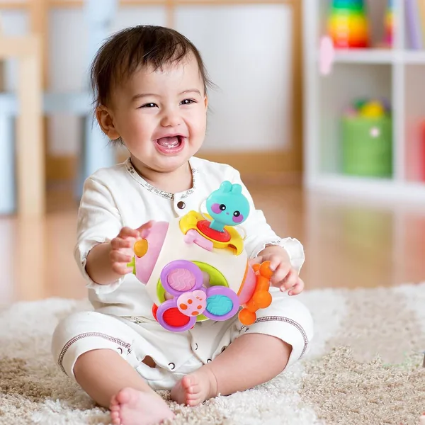 Busy Cube for Toddlers Sensory Board Cube Toy for Baby Monte