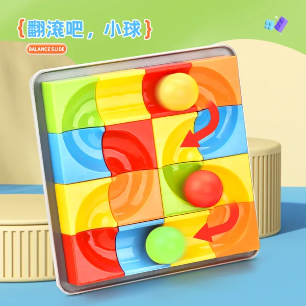 2-in-1 Marble Run & Writing Board Toy Set image