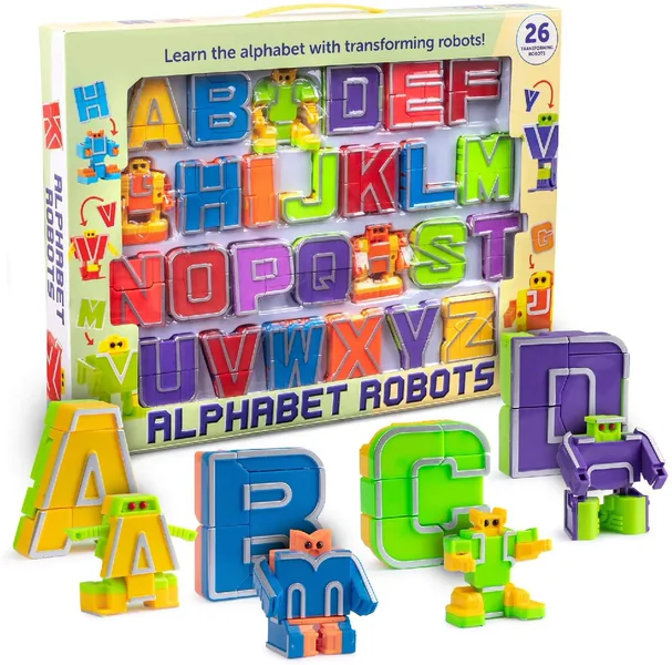 26pcs Alphabet Robots Toys Action Figure Educational ABC Letters Preschool Learning Stem Classroom Teaching Toy view 6