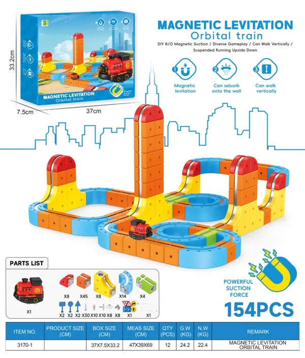 Multi-functional Magnetic Track Car / 150 PCS