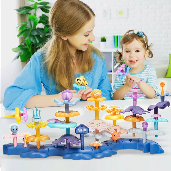 CPS291971 76Pcs STEM Educational Gardens Flowers Building Toys for Kid