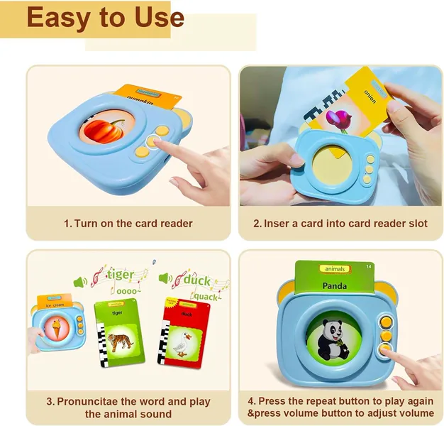 CPS287930 Custom Logo Flash Card Learning Machine Educational PVC Toys