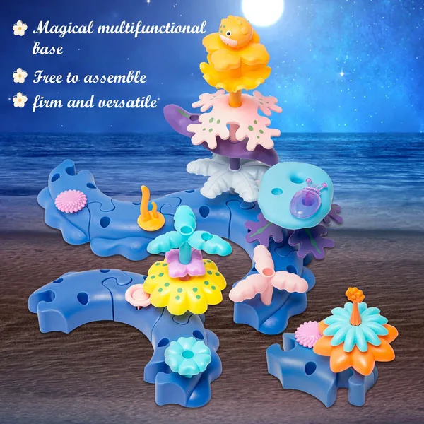 CPS291971 76Pcs STEM Educational Gardens Flowers Building Toys for Kid