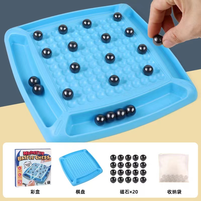 Alternate view of the Magnetic Chessboard Minefield Game, highlighting the compact, travel-ready design and magnetic gameplay.