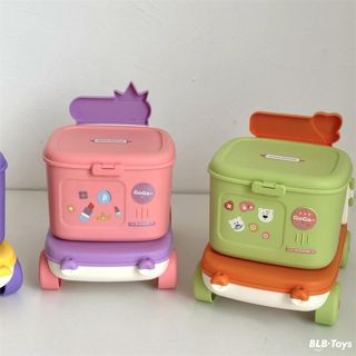 2 in 1 Kids Makeup Sets for Girls Make up Kit Girls Toys With Deformation Storage Car Pretend Play Toy Make up Set for Kids