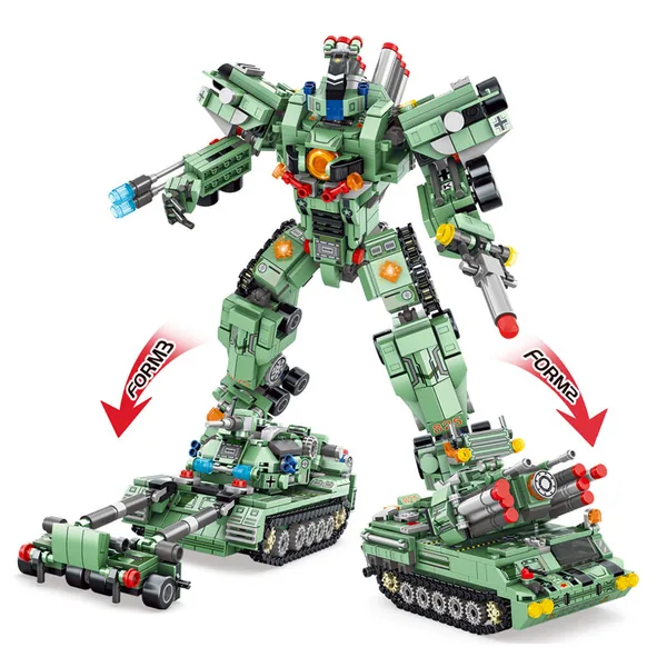 832PCS Deformation Robot Toy for Children DIY STEM Educational Building Blocks view 4