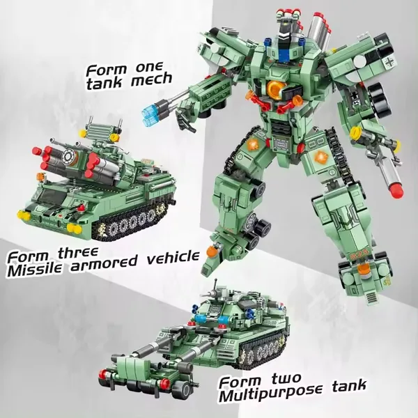 832PCS Deformation Robot Toy for Children DIY STEM Educational Building Blocks view 5