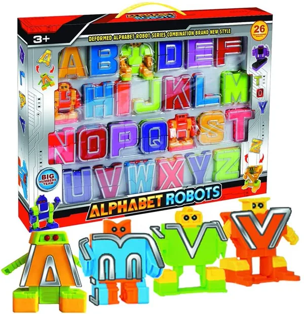 26pcs Alphabet Robots Toys Action Figure Educational ABC Letters Preschool Learning Stem Classroom Teaching Toy view 2