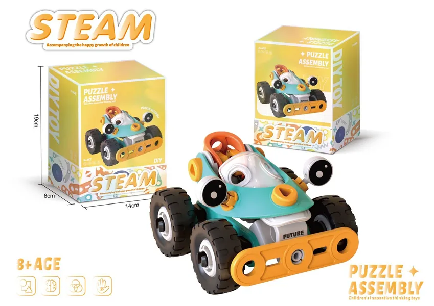 Kids Creative Building Block 45PCS STEM Soft Rubber Puzzle Assembly Truck Multi Style Educational Toy for Kids view 6