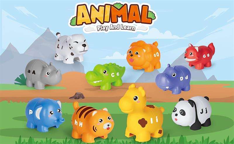 Preschool Montessori Toys Matching Puzzle Game Educational Double-Sided Animals Alphabets Matching Game for Kids view 4