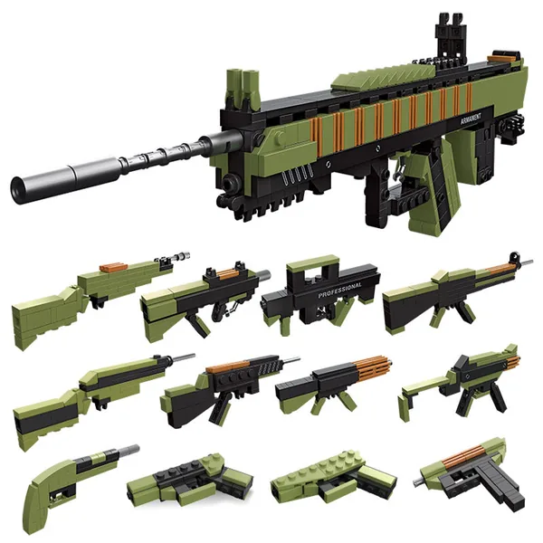 Mighty Creator Spinner Rille Gun Building Block Toy 92409 for Kids, Boys, and Girls (441 PCS) 12 in 1 Full Sets