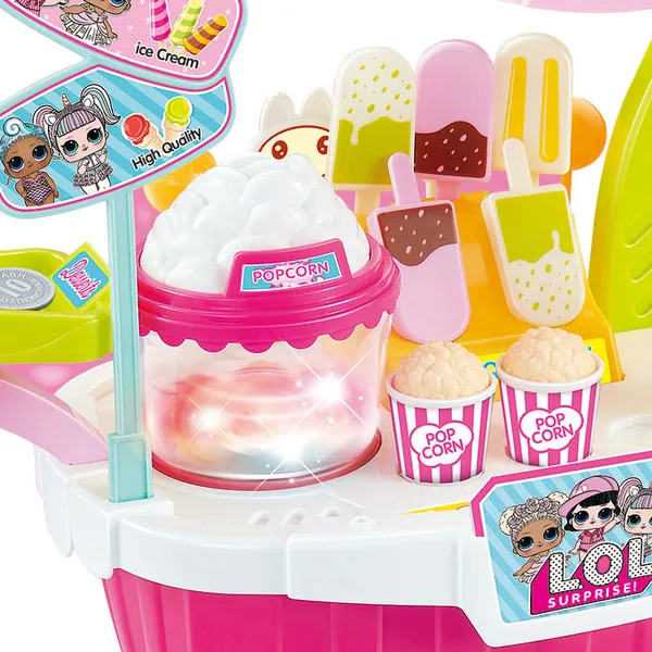 CPS142915 Toys Direct From China Pretend Candy Cart Corn Popper Toy Pl