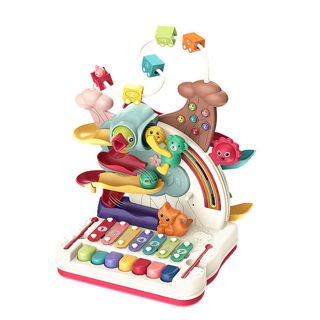 Multi-functional Baby Sensory Toy Musical Adventure Early Learning Fun Toy Montessori Puzzle Piano Bead Maze Toy for Kids