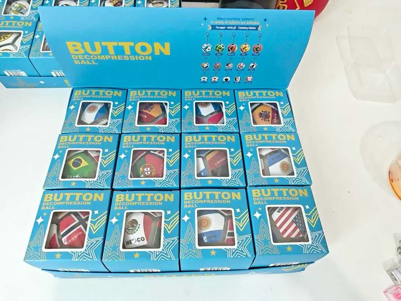 Wholesale of Cross-Border Soccer-Themed Stress Relief Button Balls, Hand and Fingertip Stress Relief