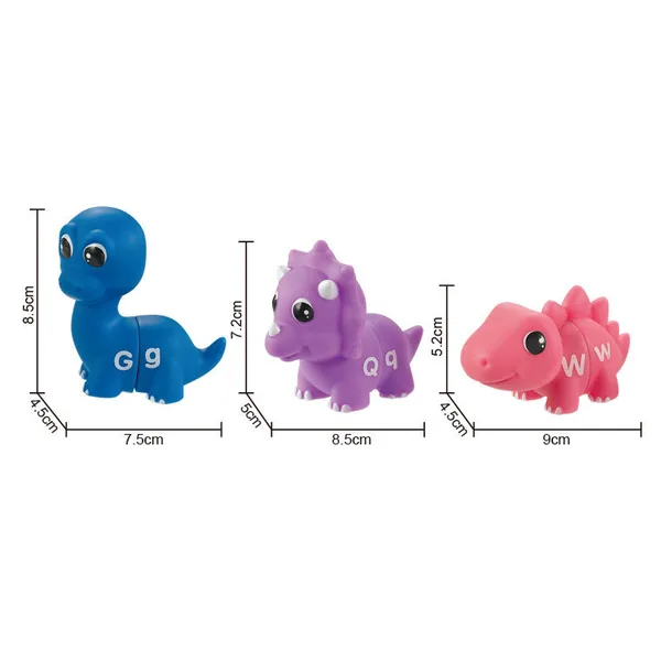 Preschool Educational Toy STEM Alphabet Matching Game Montessori 26 Pcs Dinosaur Letter Color Sorting Learning Toys for Kids view 4