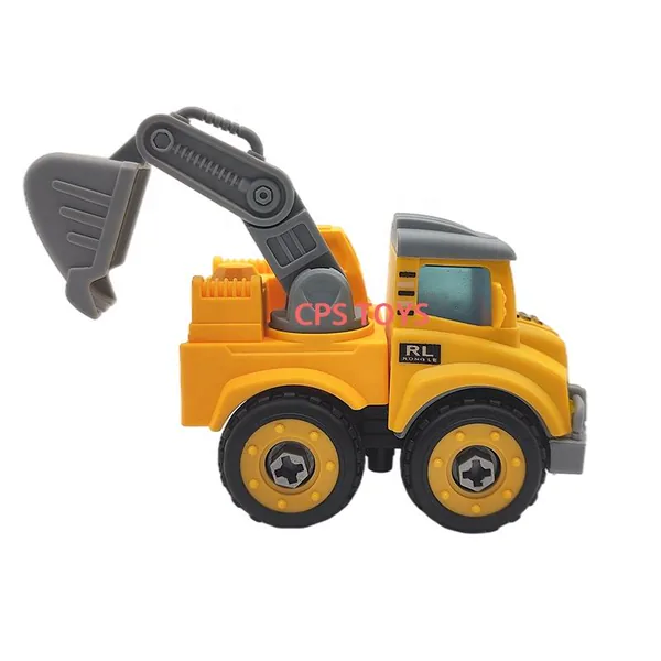 Educational Toy Plastic Assembly Building Block 5in1 Take Apart Deformation Engineering Vehicles Robot Diy view 5