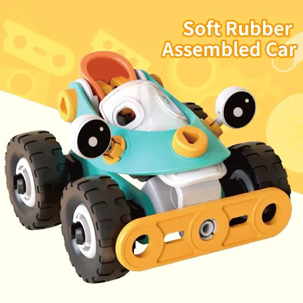 Kids Creative Building Block 45PCS STEM Soft Rubber Puzzle Assembly Truck Multi Style Educational Toy for Kids view 3