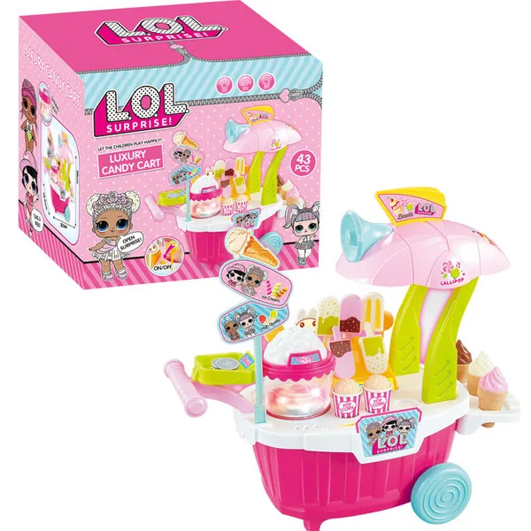 CPS142915 Toys Direct From China Pretend Candy Cart Corn Popper Toy Pl