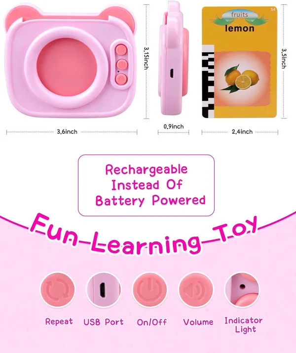CPS287930 Custom Logo Flash Card Learning Machine Educational PVC Toys