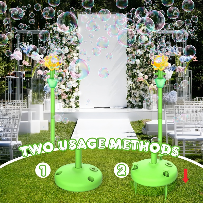 In-use shot showing the rotating bubble output and integrated light effects.