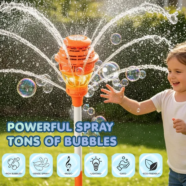 2 in 1 water spray & bubble machine, (battery included)
