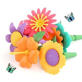 Flower Garden Building Toys for Girls STEM Educational Toy Take Apart Stacking Game Gardening Pretend Play Set for Kids