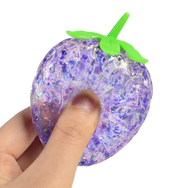 Best-Selling Maltose Strawberry Squishy, Maltose Egg Squishy, Stress-Relief Toy, Realistic Gold-Dust view 2