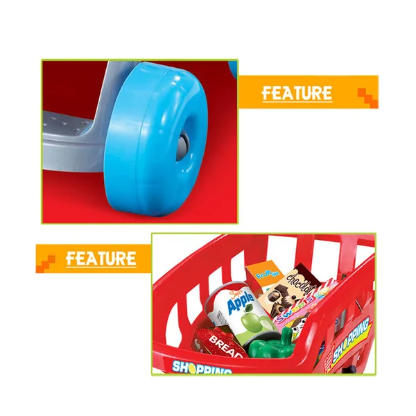 TOYS Kitchen Supermarket Toys 1 Piece with Trolley for Pretend Play view 4