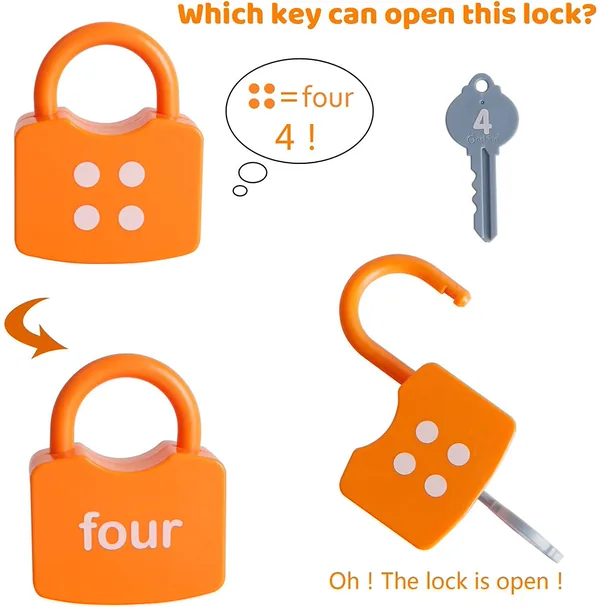Animals Numbers & Alphabet Design Kids Locking Toy Different Matching Game Montessori Learning Locks Toy view 3
