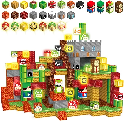 200pcs Magnetic stage-clearing game block
