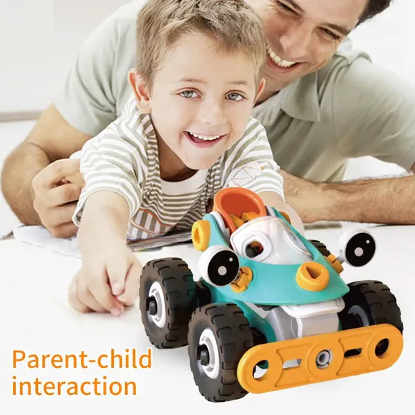 Kids Creative Building Block 45PCS STEM Soft Rubber Puzzle Assembly Truck Multi Style Educational Toy for Kids view 2