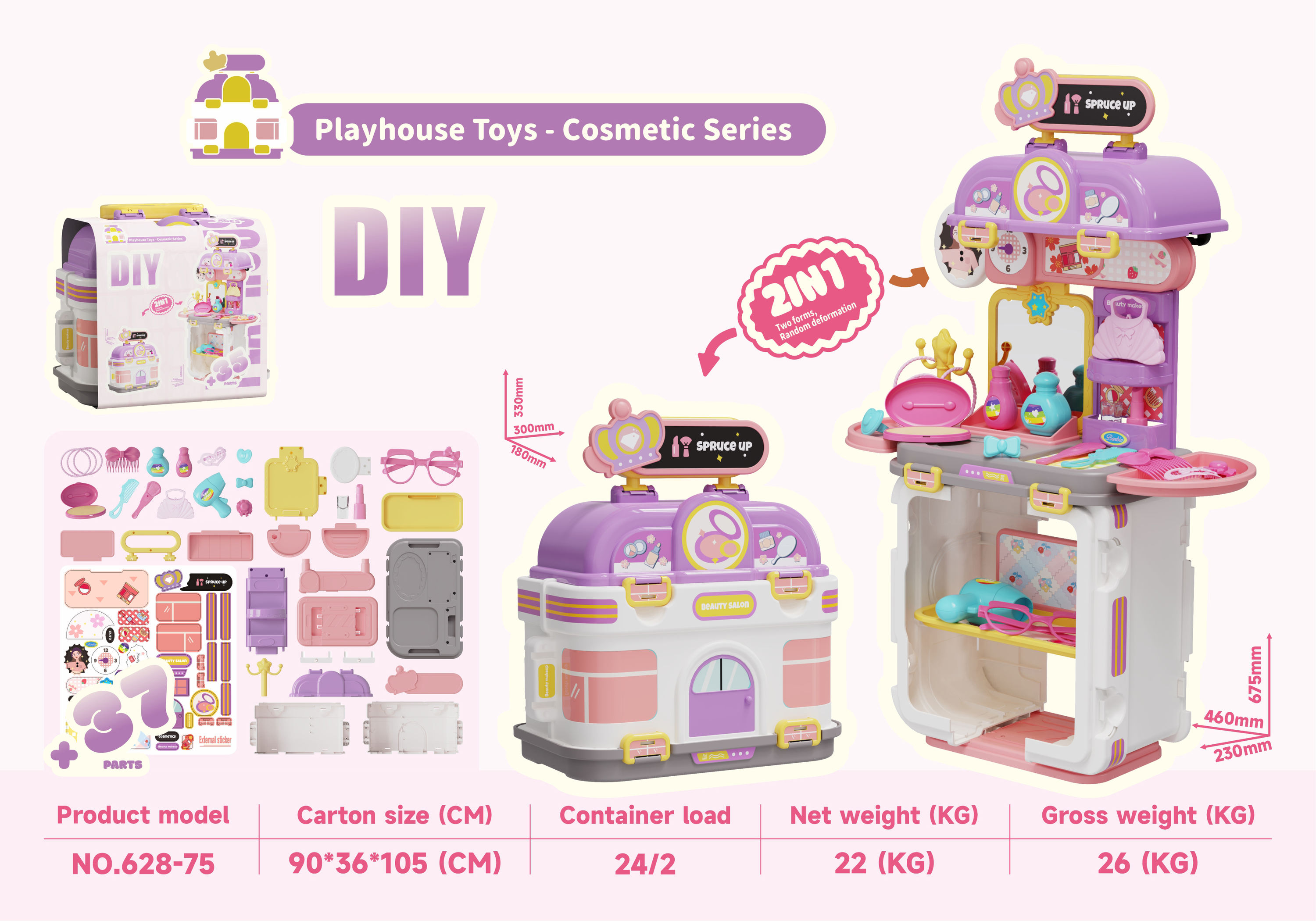 NEW 2in1 5 Styles Educational Big Kitchen Food Set Tool Cart Medical Vehicle Cosmetic Pretend Play Toys view 4