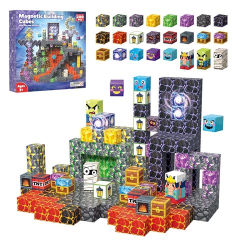 200pcs Crystal castle magnetic block