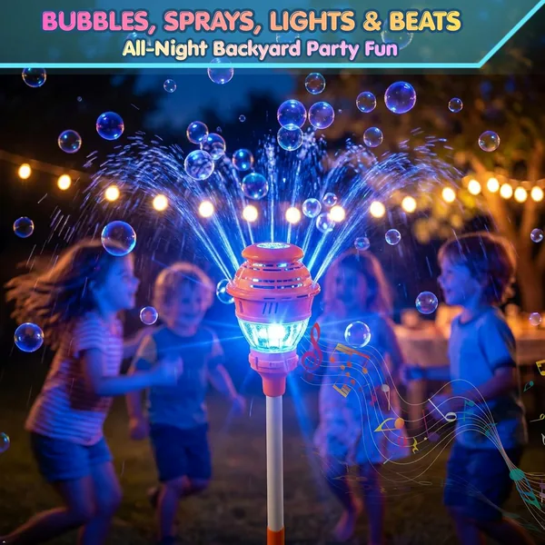 CPS349126 2 in 1 water spray & bubble machine, (battery included)