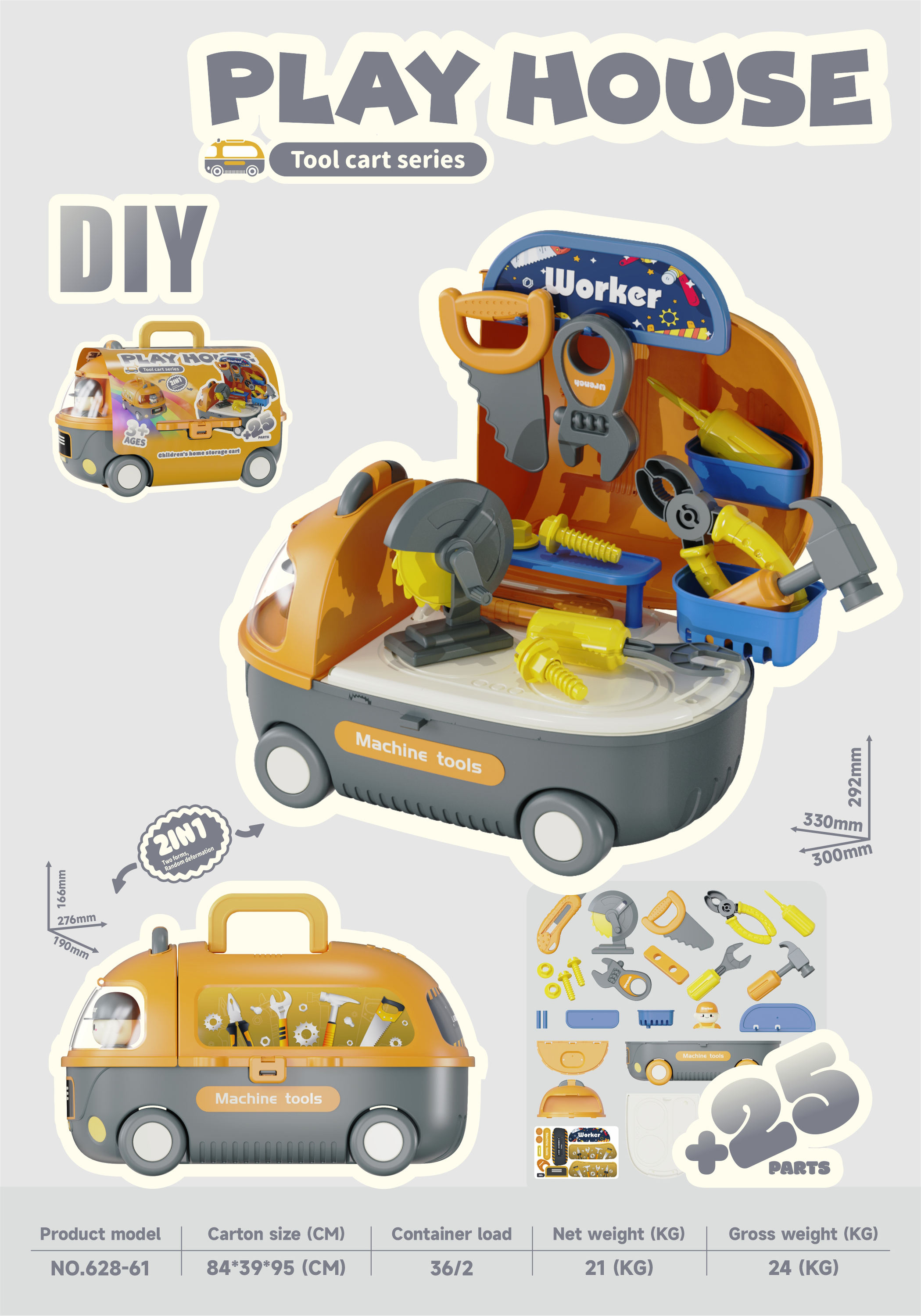 2in1 5 Styles Storagable Educational Big Kitchen Food Set Tool Cart Medical Vehicle Cosmetic Pretend Play Toys view 2