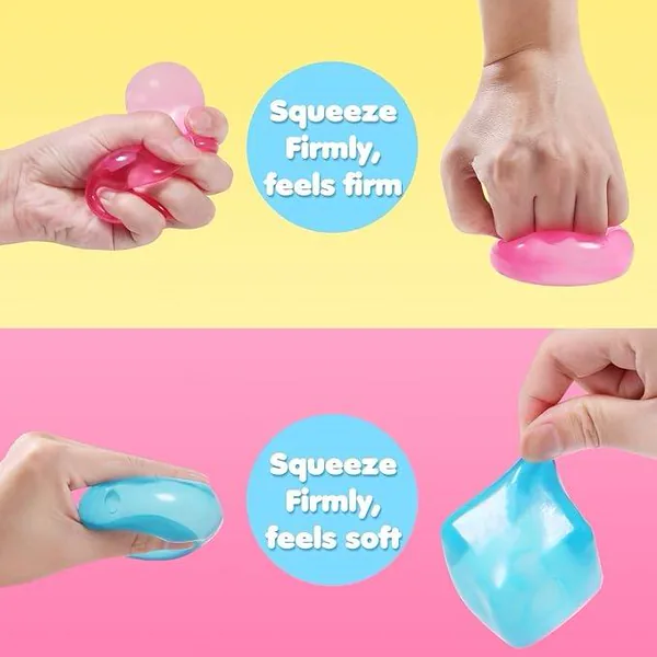 CPS348376 7.5cm Ice Cube Squeeze Stress Ball Slow Rebound Square Squis