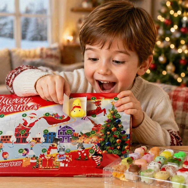 CPS350987 Christmas Advent Calendar 24 Days Countdown Squeeze Toy Moch