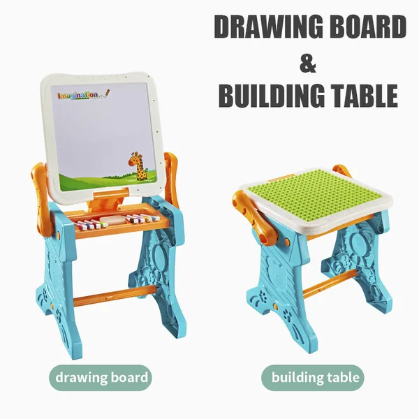 CPS202098 2031 Children Drawing Board 2 in 1 Building Block Toys Brick