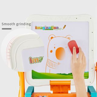 2031 Children Drawing Board 2 in 1 Building Block Toys Bricks Set + Drawing Board Desk for Kids