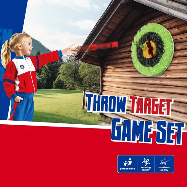 Throw target game set