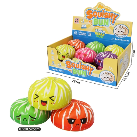 Zebra-Stripe Bun Squishy Display Box